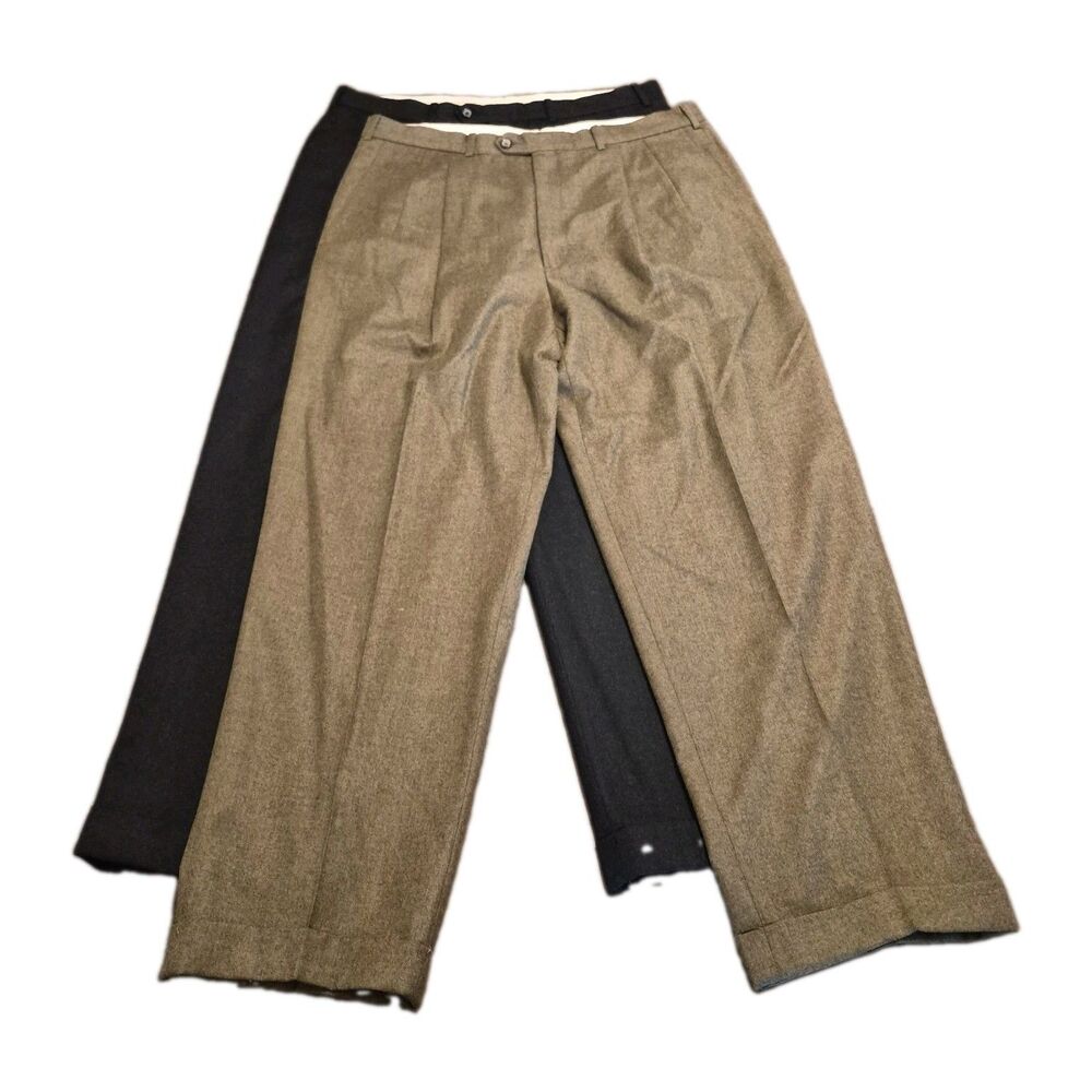 Britches Winston Dress Pants Men Size 36 Wool Cashmere Botto Giuseppe Lot Of 2